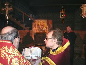 Литургия в храме в честь иконы Божией Матери Неувядаемый цвет, фото 10